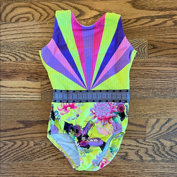Sylvia P Colorful Kids Gymnastics Leotard - Picture 1 of 4